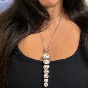 White buffalo lariat necklace